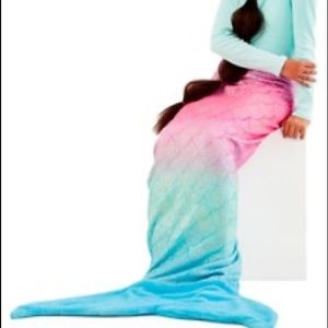 Justice rainbow mermaid tail blanket